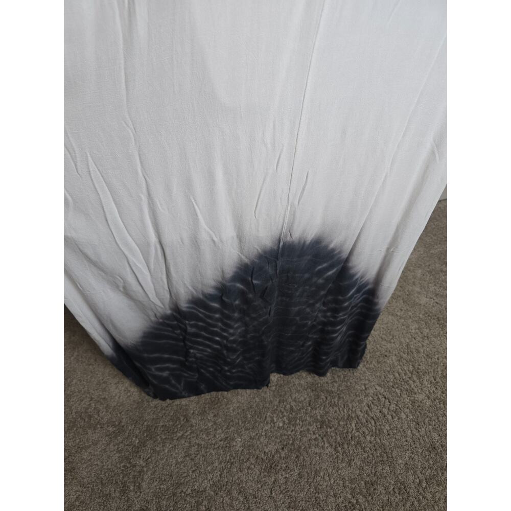 Fraiche by J Maxi Dress Medium NWT White Black Tie Dye Ombre Strappy Boho Rayon - Picture 6 of 9